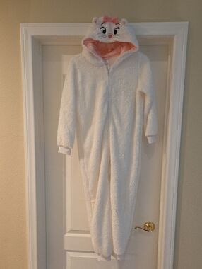 Disney Marie Cat Fleece Pajamas Onesie Costume 9 10